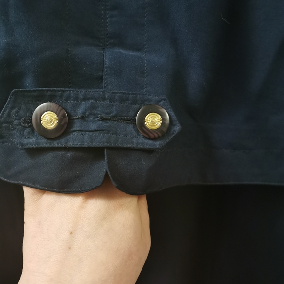 Winter trench coat navy blue - Picture 4 of 5